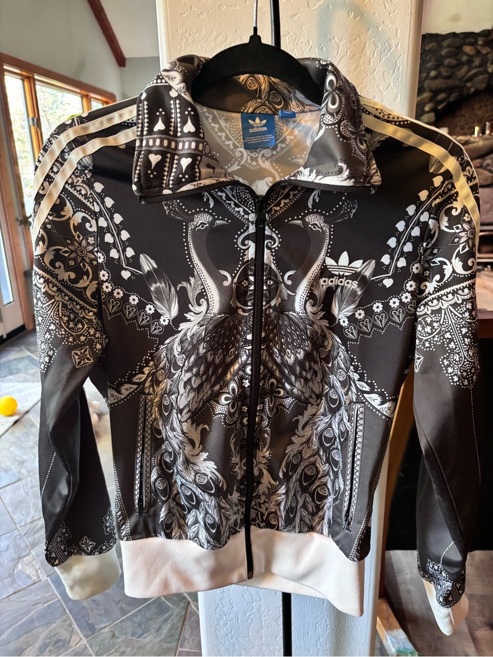 Adidas X Farm Rio Pavao Peacock Firebird Zip Track Jacket - Women's Small